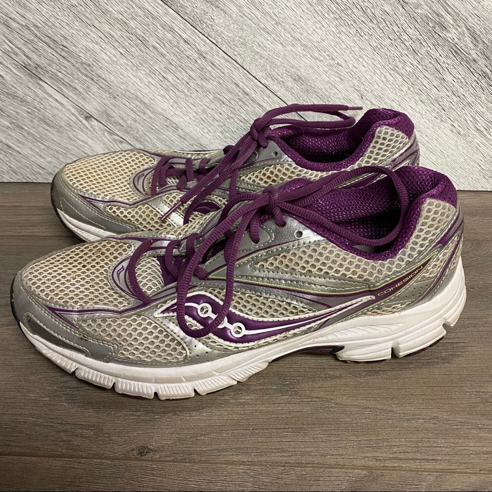 Saucony | Cohesion Purple & Silver Size 11 - Picture 4 of 8